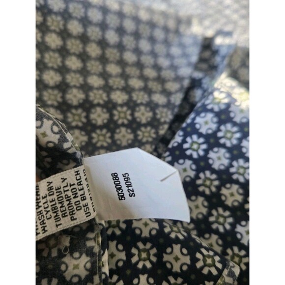 Sid Mashburn Men's Sz L  Blue White Geometric Button Down Sport Shirt Casual - Picture 11 of 11